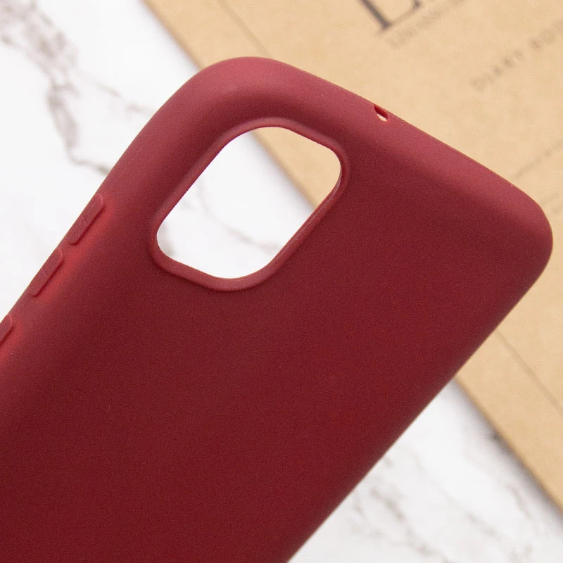 Кольоровий силіконовий чохол на Samsung Galaxy A04e – Бордовий. Фото 6 з 6