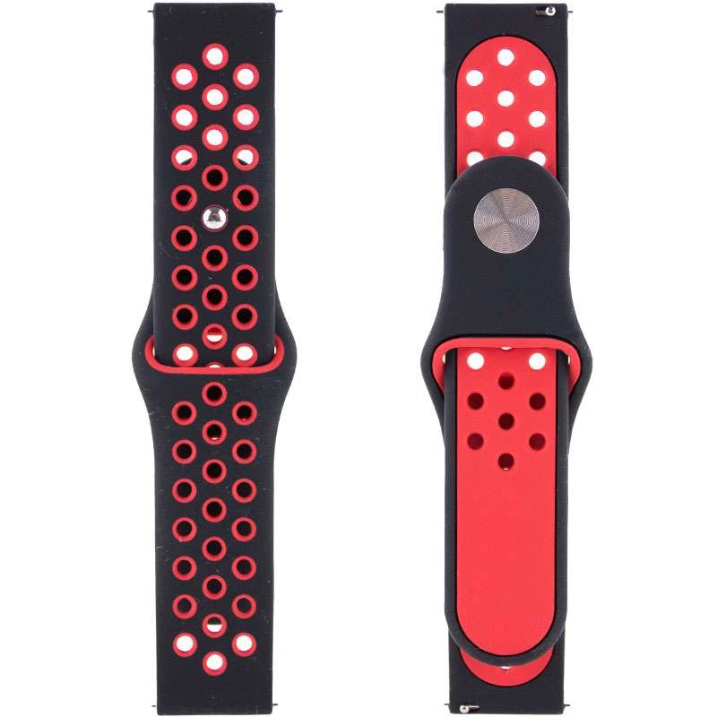 

Силиконовый ремешок Sport Nike+ для Xiaomi Amazfit/Samsung 20 mm (black/red)