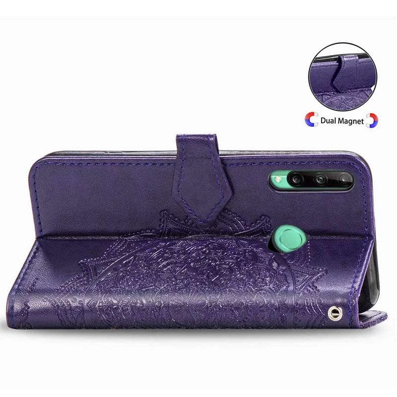 Шкіряний чохол-книжка Art Case з візитницею для Huawei Y6p – Фіолетовий. Фото 5 з 6