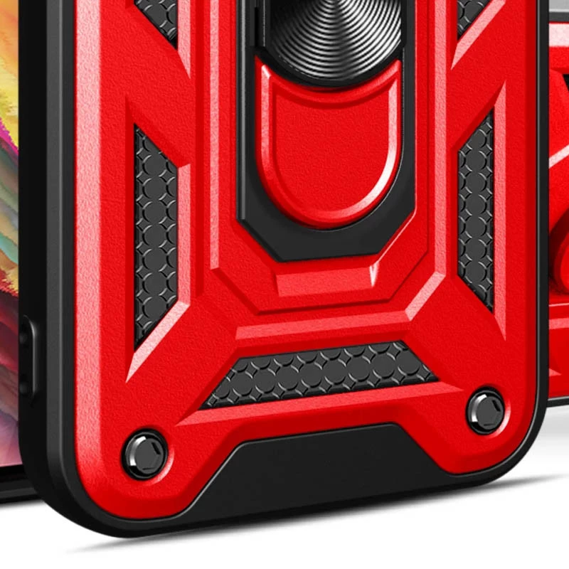 Ударопрочный чехол Serge Ring с защитой камеры для Samsung Galaxy A04e – Красный. Фото 3 из 9