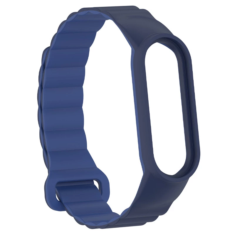 Ремінець Dual-color Magnetic для Xiaomi Mi Band 9/8 – Navy Blue / Blue. Фото 6 з 8