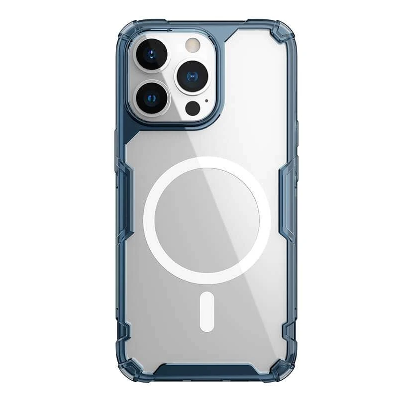 

TPU чехол Nillkin Nature Pro с MagSafe для Apple iPhone 14 Pro (6.1") (Синий (прозрачный)), Синій (прозорий)