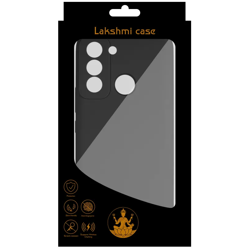 Чехол Silicone Case Lakshmi Premium з закритою камерою на TECNO Pop 5 LTE – Черный / Black. Фото 5 из 9