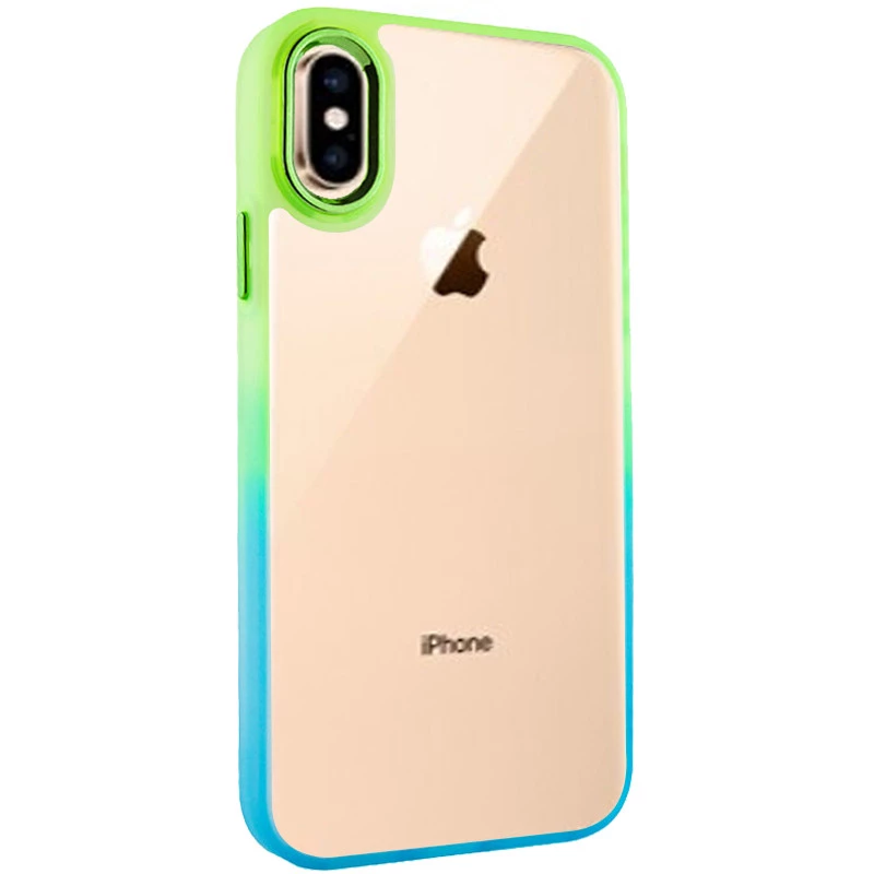Силіконовий чохол фреш на Apple iPhone XS Max (6.5") – Бірюзовий / Лимонный. Фото 2 з 5