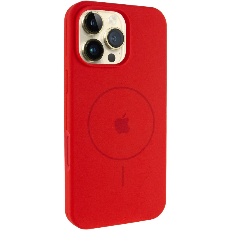 Чехол Silicone Case Full Protective (AA) V2 with MagSafe для Apple iPhone 16 Pro Max – Красный / Red. Фото 2 из 11