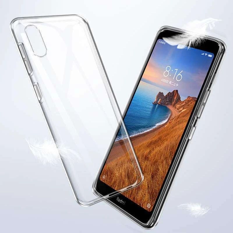 Ультратонкий силіконовий чохол 1мм на Xiaomi Redmi 7A – Безбарвний (прозорий). Фото 3 з 3