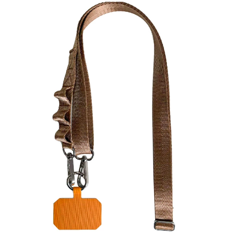 Шнурок широкий с двумя креплениями (2см) 140см – Brown. Фото 2 из 2