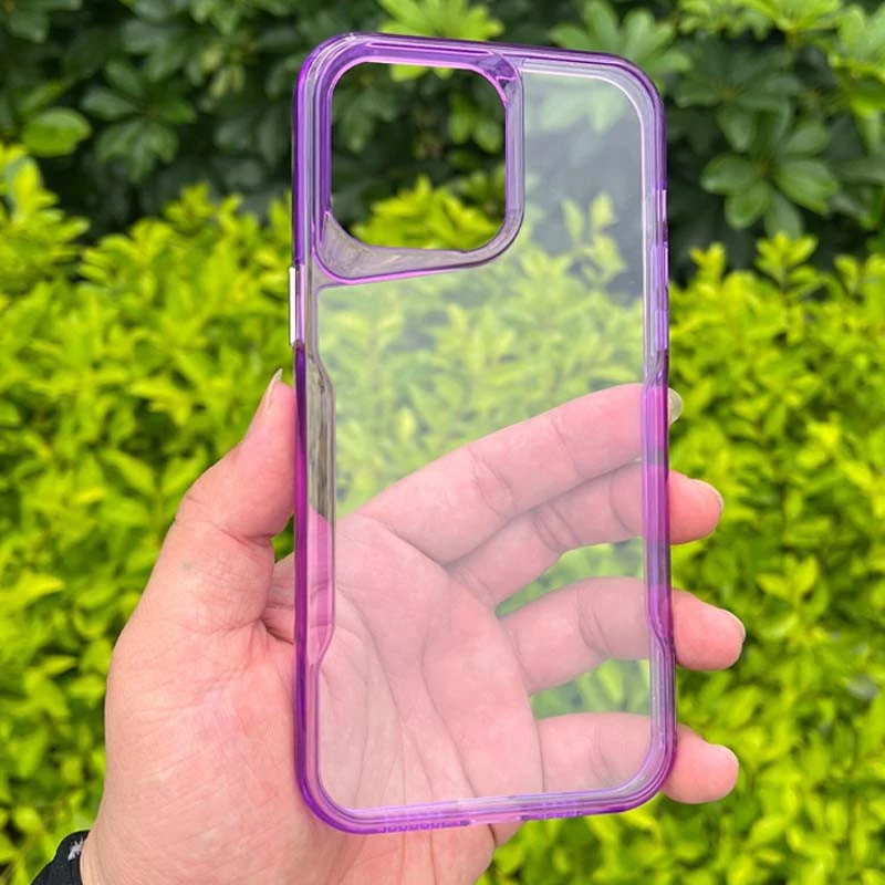 TPU+PC чохол з кольоровою окантовкою на Apple iPhone 15 Pro (6.1") – Purple. Фото 3 з 4