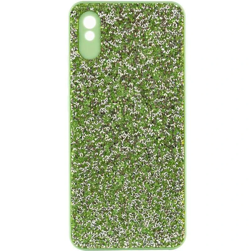 

Чохол зі стразами та закритою камерою на Xiaomi Redmi 9A (Mint)