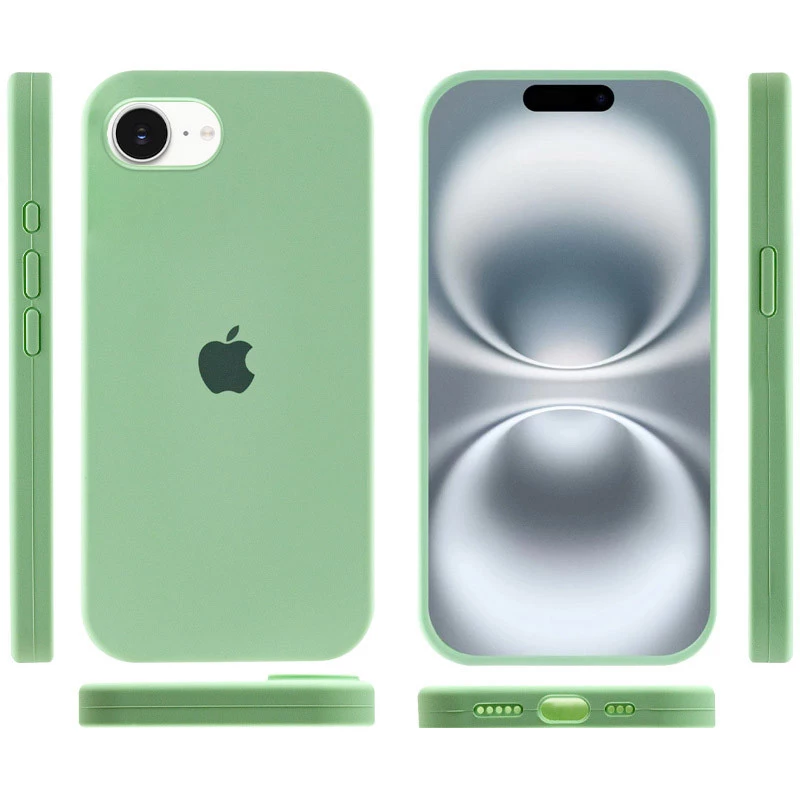 Чохол Silicone Case з закритим низом на Apple iPhone 17e (6.1") – Зелений / Pistachio. Фото 5 з 6