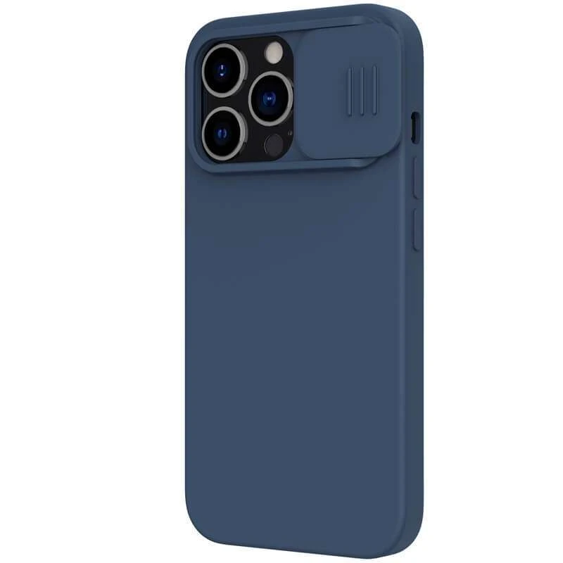Силіконова накладка Nillkin зі шторкою для камери на Apple iPhone 13 Pro Max (6.7") – Синій. Фото 5 з 5