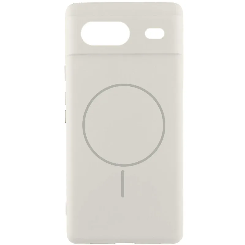 Чохол Silicone Cover Lakshmi Full Camera (AA) with Magnetic Fit для Google Pixel 7a – Білий / White. Фото 1 з 4