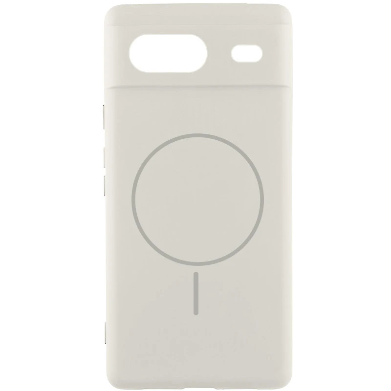 Чохол Silicone Cover Lakshmi Full Camera (AA) with Magnetic Fit для Google Pixel 8a – Білий / White. Фото 1 з 4