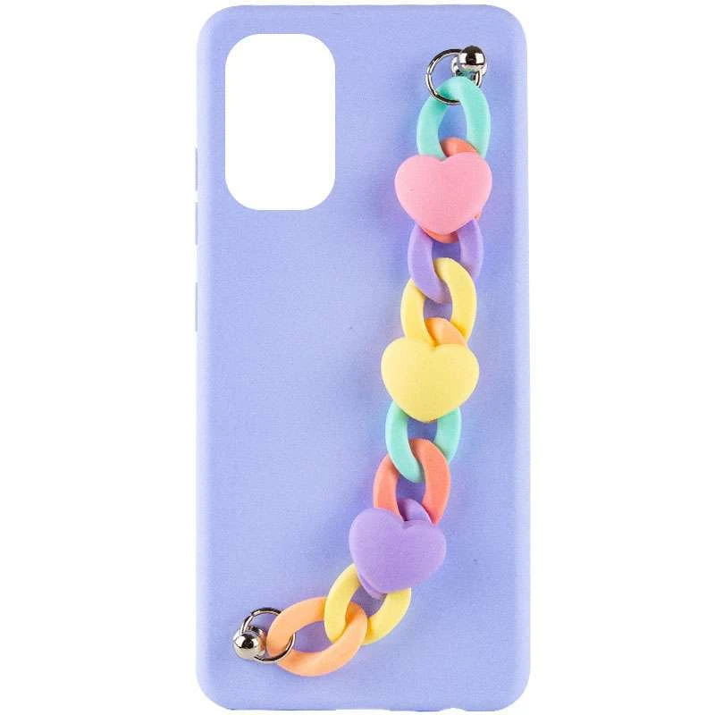 Чохол Heart з ланцюгом на Samsung Galaxy A32 (A325F) 4G – Lilac Blue. Фото 2 з 7