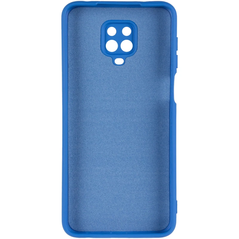 Цветной силиконовый чехол GETMAN с закрытой камерой на Xiaomi Redmi Note 9s / Note 9 Pro / Note 9 Pro Max – Синий / Royal blue. Фото 4 из 6