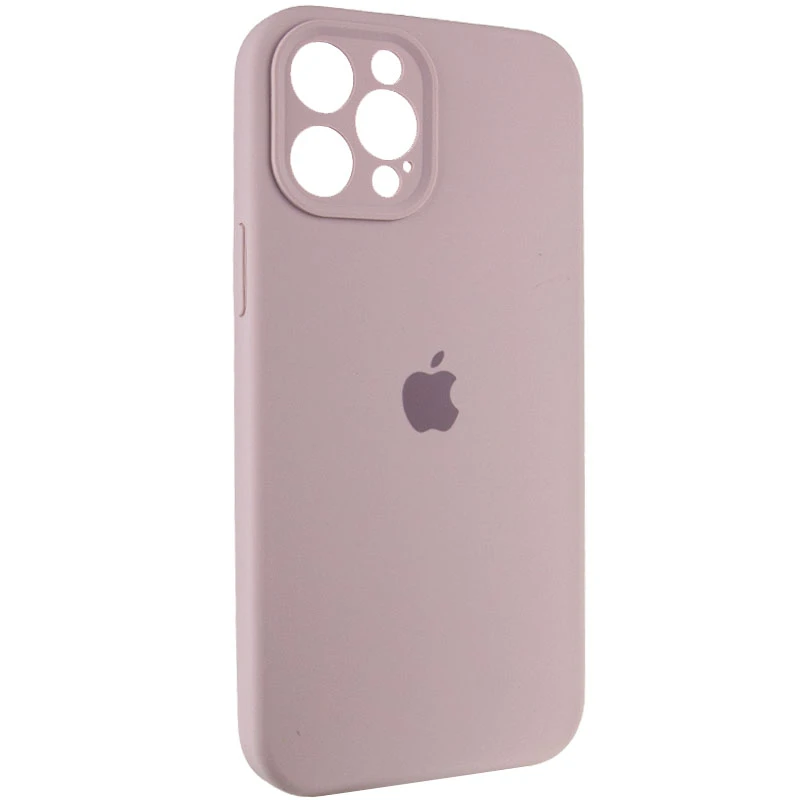 Чехол Silicone Case с защитой камеры для Apple iPhone 12 Pro Max (6.7") – Серый / Lavender. Фото 3 из 7