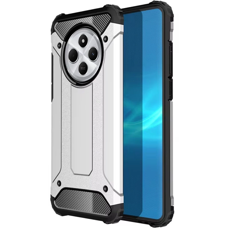 Противоударный чехол с усиленными углами Immortal для Xiaomi Poco C75 – Серебряный. Фото 1 из 4