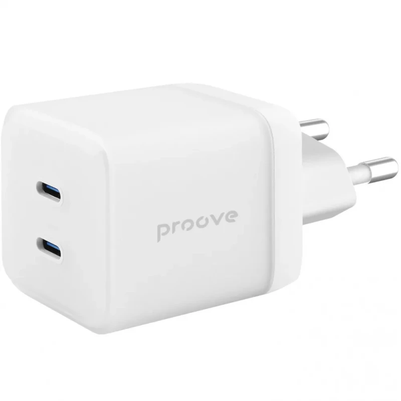 МЗП Proove Pure GaN Max 67W (2USB-C) – White. Фото 2 з 4