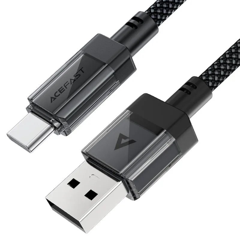 Дата кабель Acefast C12-04 USB to Type-C 3A (1.2m) – Black. Фото 2 из 5