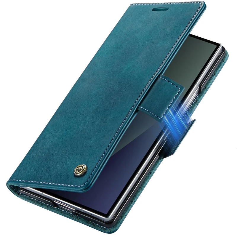 Кожаный чехол-книжка CaseMe Velvet Matte для Samsung Galaxy Z Fold7 – Green. Фото 5 из 5