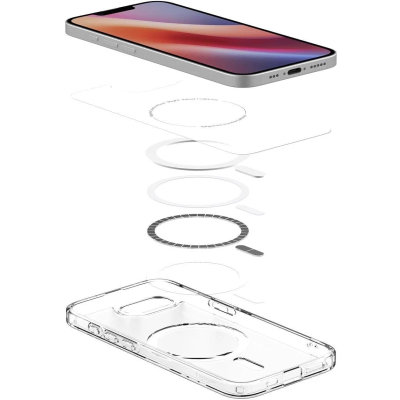 Чохол SGP Ultra Hybrid (MagFit) на Apple iPhone 17e (6.1") – Прозорий. Фото 6 з 8