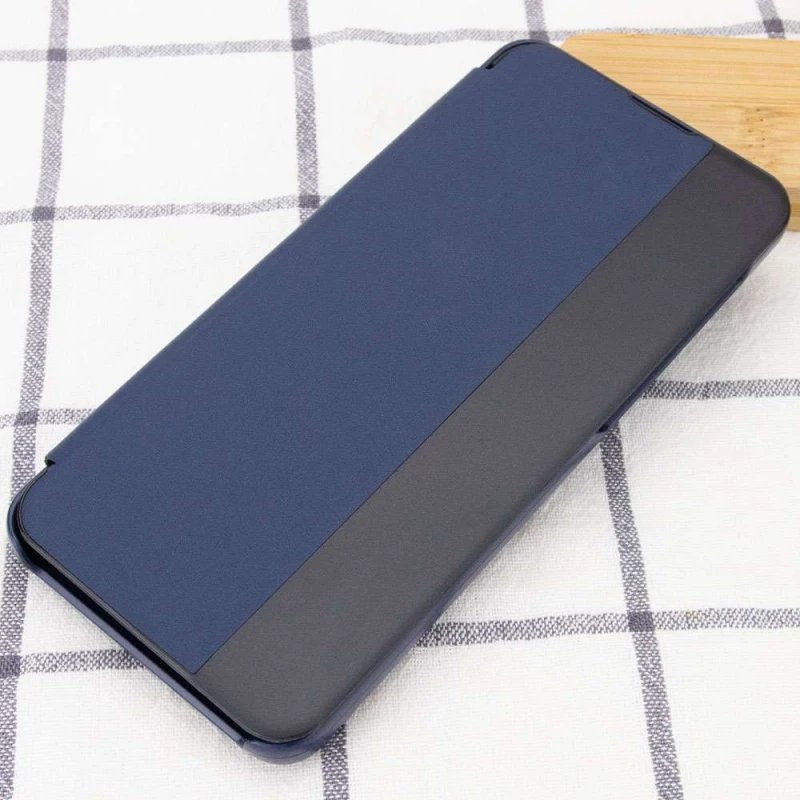 Чехол книжка с полоской для Xiaomi Redmi Note 9s / Note 9 Pro / Note 9 Pro Max – Синий. Фото 5 из 5