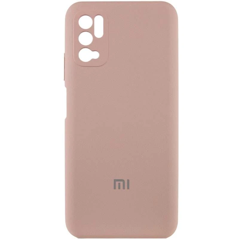 

Чехол Silicone Case с закрытым низом и защитой камеры для Xiaomi Poco M3 Pro 4G / 5G (Розовый / Pink Sand), Рожевий / pink sand