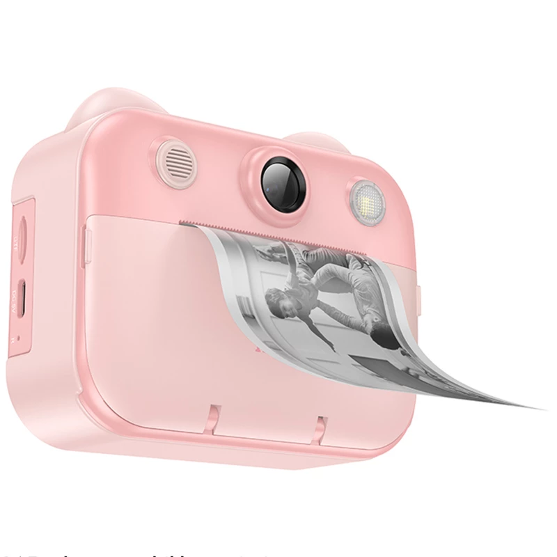 Дитяча фотокамера з моментальним друком Hoco DV204 Dual-camera – Pink. Фото 4 з 5