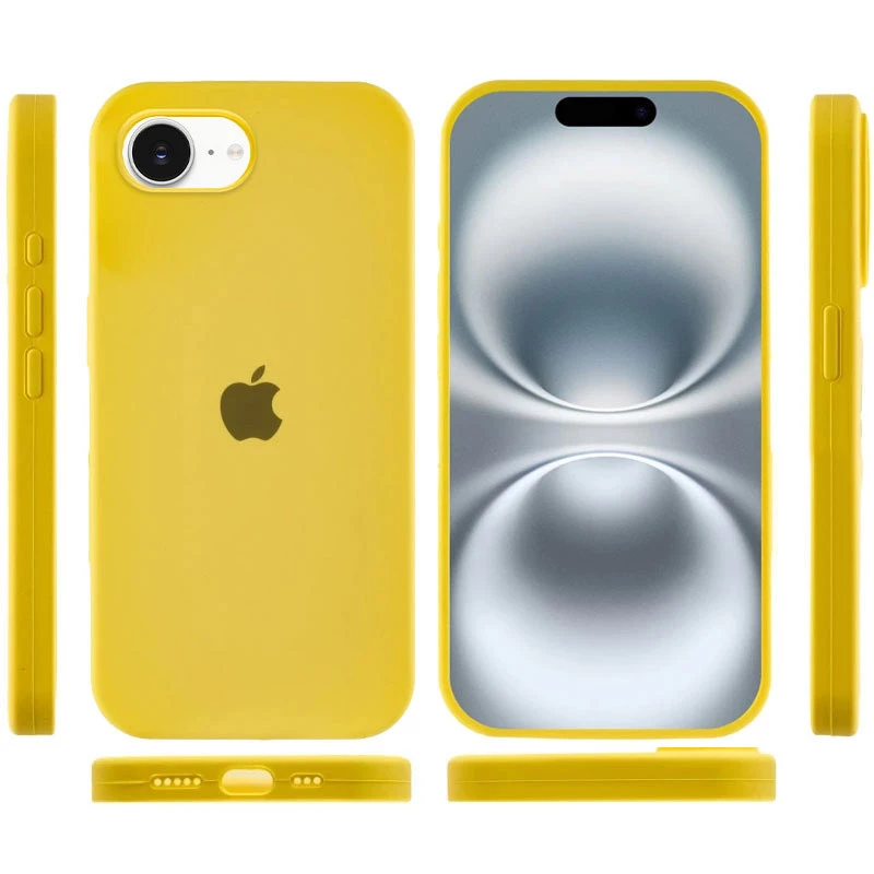 Чохол Silicone Case з закритим низом на Apple iPhone 17e (6.1") – Жовтий / Yellow. Фото 5 з 6