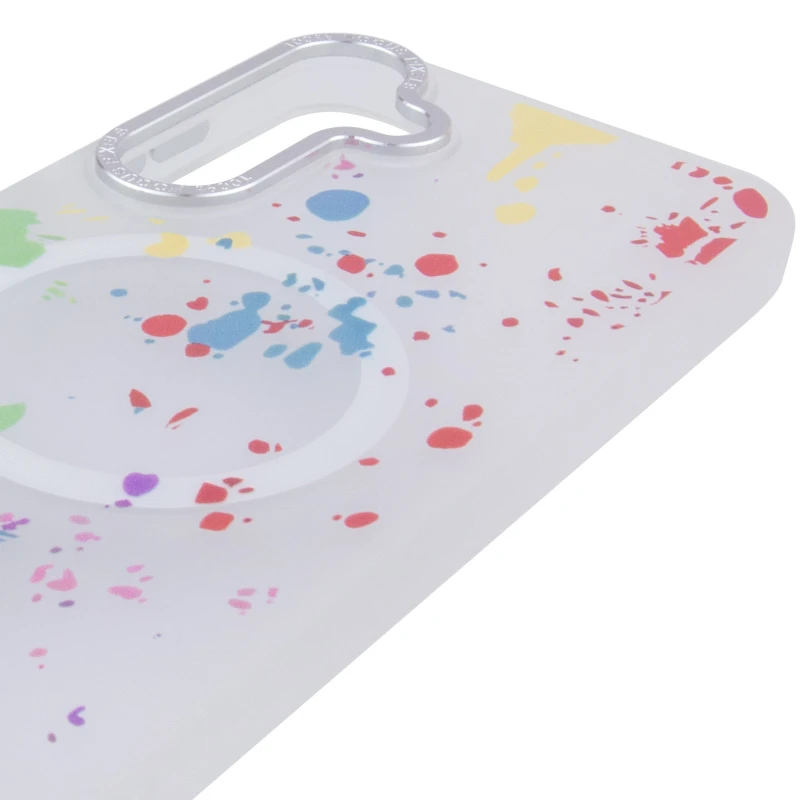 Чехол абстракция рисования с MagSafe для Samsung Galaxy S25+ – White. Фото 5 из 6