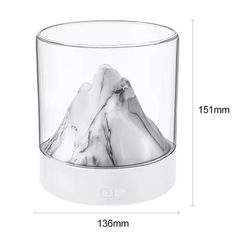 Зволожувач повітря з арома D5 Mountain gradient colour 300ml – White. Фото 2 з 5