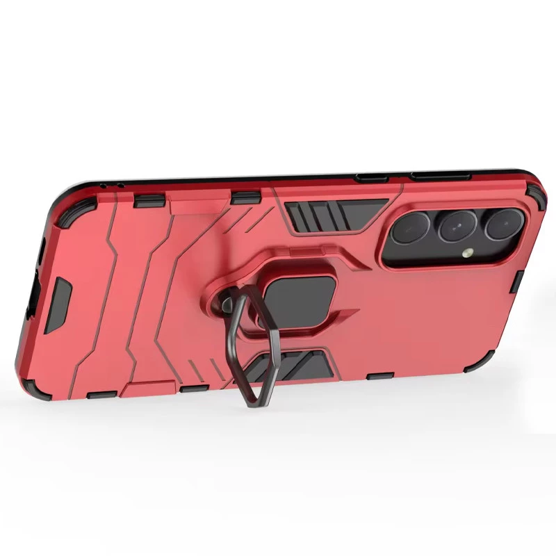 Протиударний чохол Transformer з кільцем на Samsung Galaxy A35 – Червоний / Dante Red. Фото 3 з 6