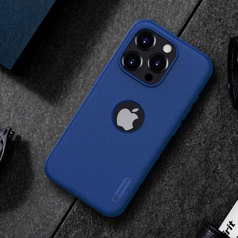 Чехол Nillkin Matte Pro с лого для Apple iPhone 15 Pro (6.1") – Синий / Blue. Фото 5 из 5