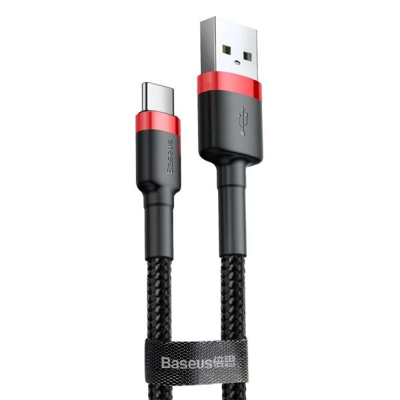 

Дата кабель Baseus Cafule Type-C Cable 2A (2m) (Black / Red)