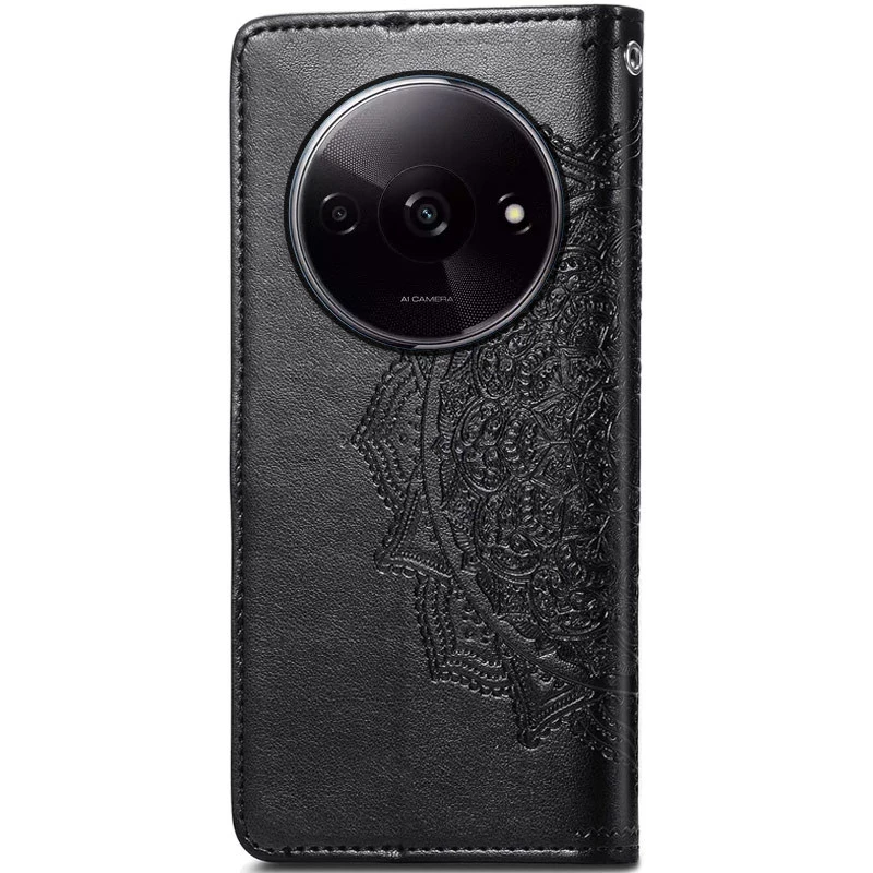 Шкіряний чохол-книжка Art Case з візитницею для Xiaomi Redmi 14C / Poco C75 – Чорний. Фото 2 з 5