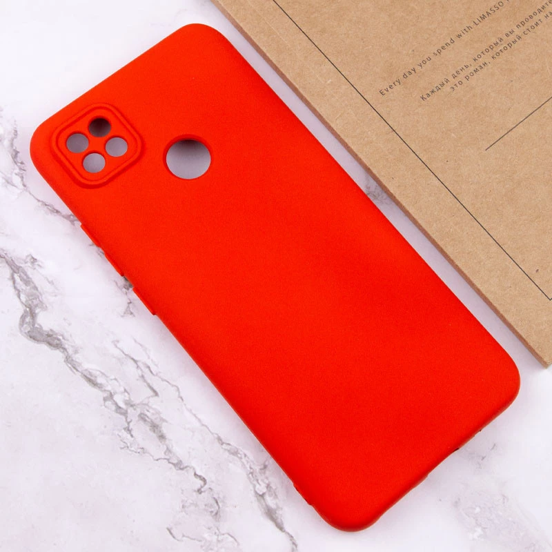Цветной силиконовый чехол GETMAN с закрытой камерой на Xiaomi Redmi 9C – Красный / Red. Фото 3 из 3