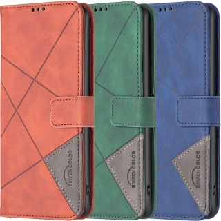 Кожаный чехол-книжка Geometric Pattern для Xiaomi Redmi Note 15 Pro 4G фото 1 из 1