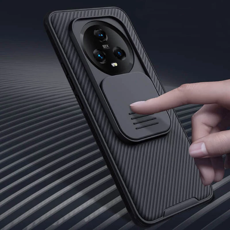 Карбоновая накладка Nillkin Pro со шторкой для камеры для Huawei Magic5 – Black. Фото 7 из 8