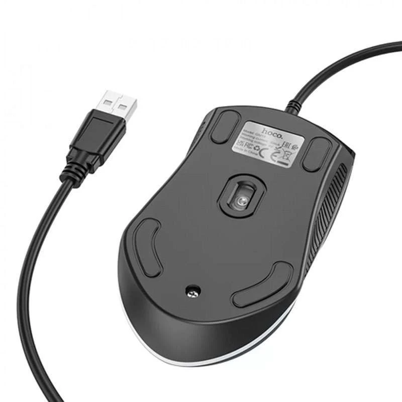 Мышь Hoco GM19 Enjoy gaming luminous wired – Black. Фото 2 из 3