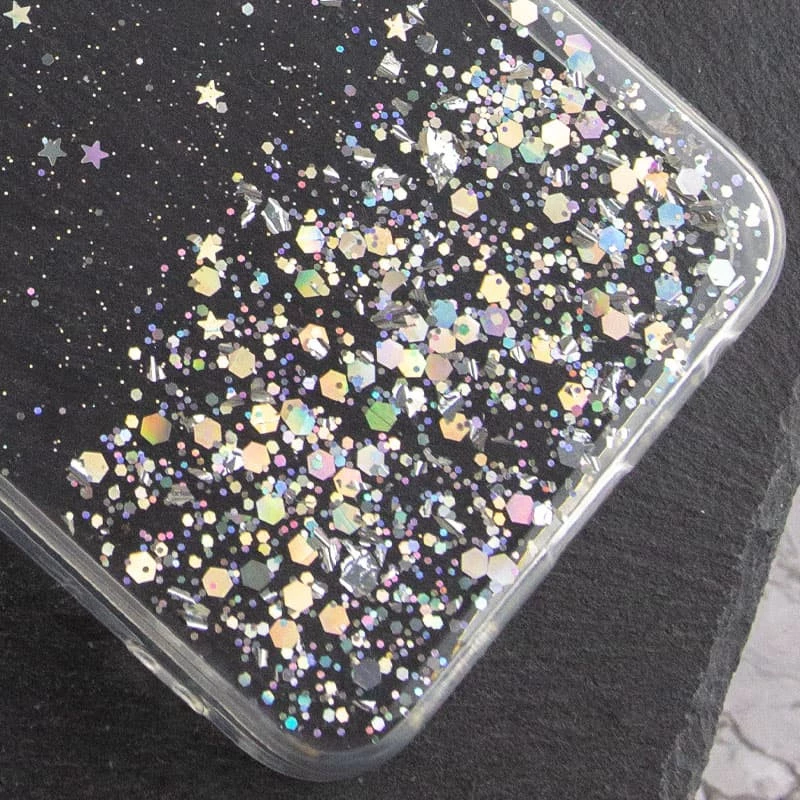 Чохол з блискітками для Xiaomi Redmi Note 13 Pro 4G – Прозорий. Фото 3 з 3