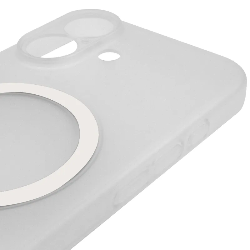 Чехол PC Slim Matte with MagSafe (camera button) для Apple iPhone 17 (6.3") – White. Фото 6 из 7