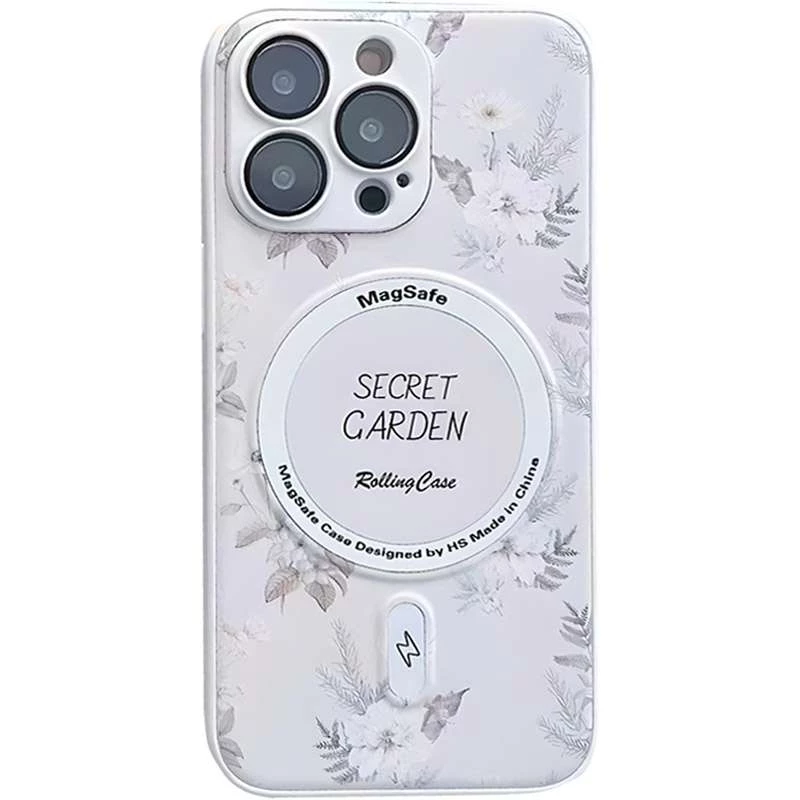 

TPU+PC чехол Secret Garden с MagSafe для Apple iPhone 12 Pro Max (6.7") (White)