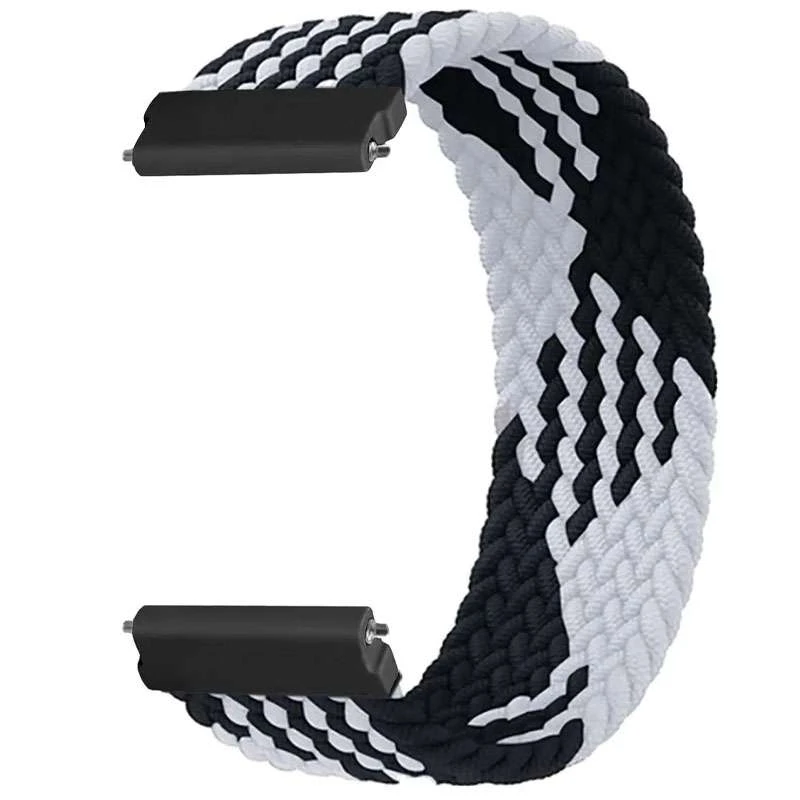 

Ремінець Nylon Solo Loop для Xiaomi Amazfit / Samsung 20mm (Long 125 mm) (Чорний / Білий)