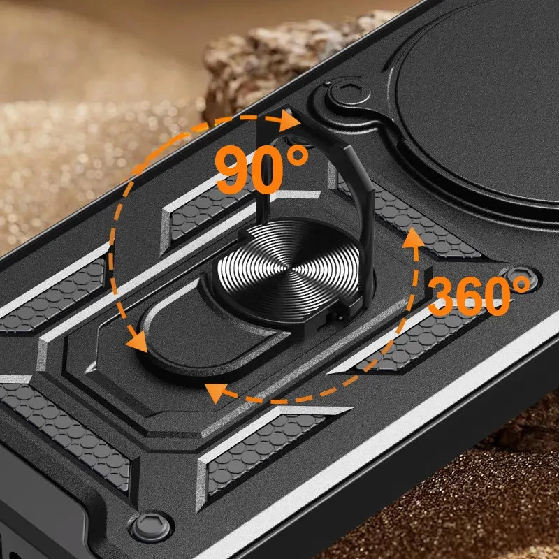 Протиударний чохол Serge Ring з захистом камери на Xiaomi Redmi Note 14 Pro+ 5G – Чорний. Фото 5 з 5