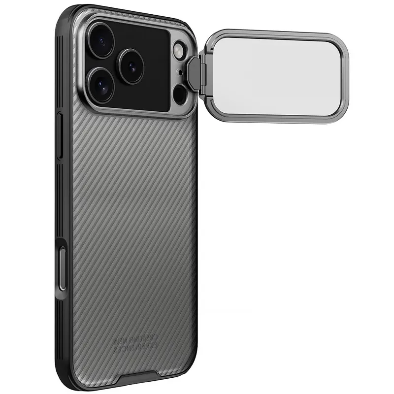 Карбонова накладка Nillkin Camshield Prop для Apple iPhone 18 Pro – Transparent black. Фото 4 з 7