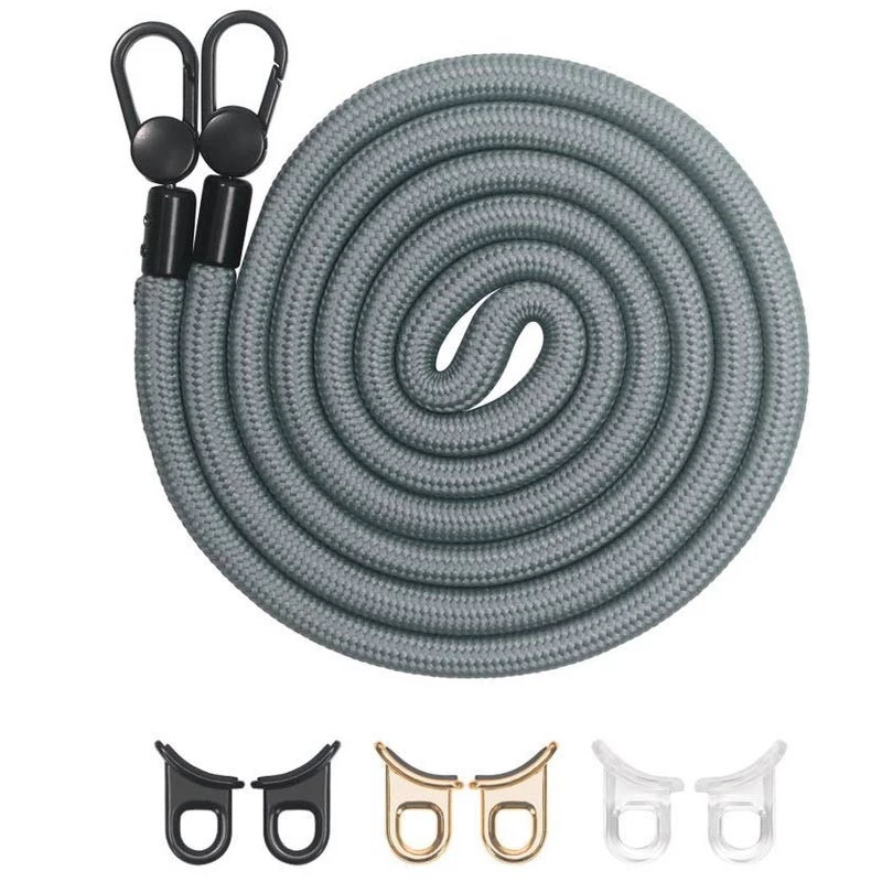 Прозорий силіконовий чохол з ремінцем на Apple iPhone 12 Pro Max (6.7") – Fog. Фото 3 з 14