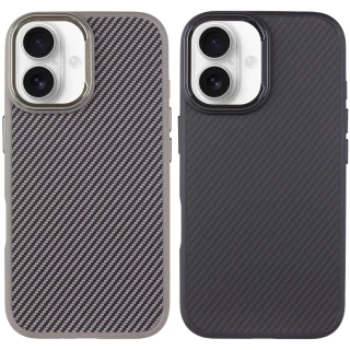 Карбоновый TPU+PC чехол с MagSafe для Apple iPhone 16 фото 1 Карбоновый TPU+PC чехол с MagSafe для Apple iPhone 16 фото 1 из 2