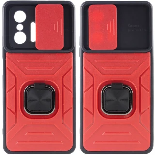 Протиударний чохол Flash зі шторкою для камери та кільцем на Xiaomi 11T / 11T Pro — Red