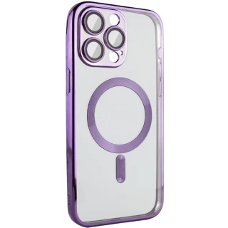 Хромовий TPU чохол з MagSafe на Apple iPhone 14 Pro Max (6.7") — Purple