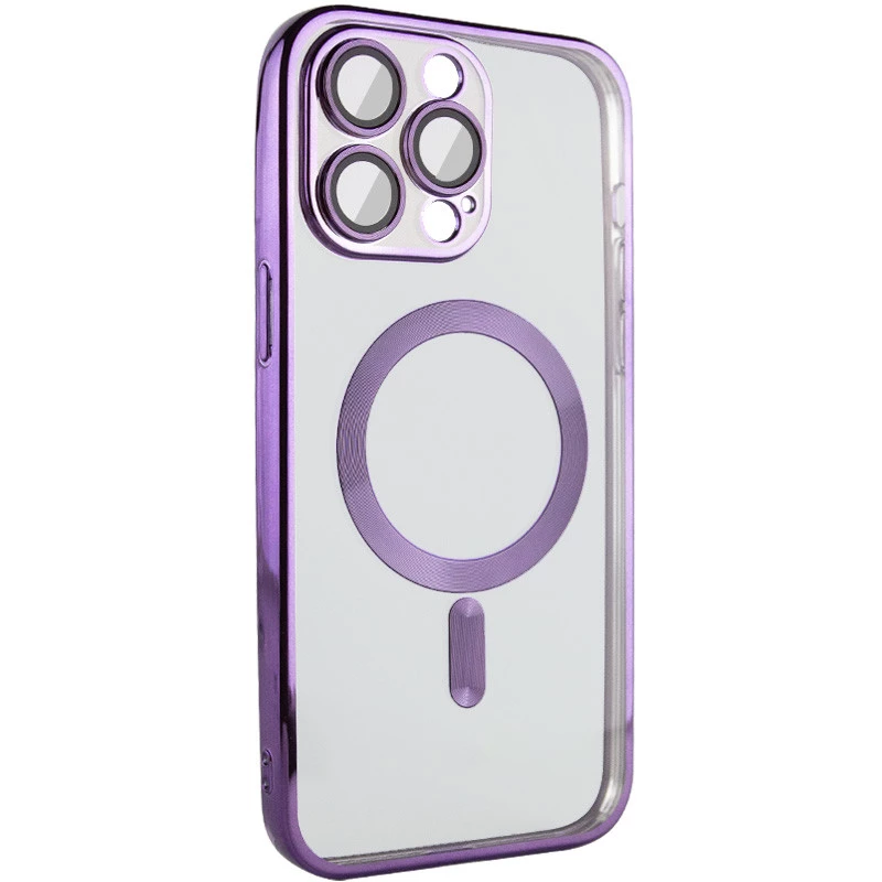 

Хромовый TPU чехол с MagSafe для Apple iPhone 15 Pro Max (6.7") (Purple)